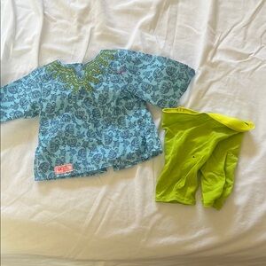 Blue and Green Baby Outfit
